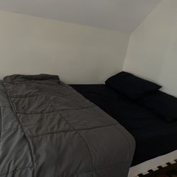 Queen Bed With Mattress Metal Frame 
