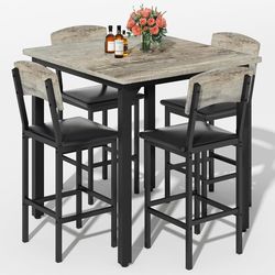 (Never cracked the tape on 📦 , $100 less than I paid not even 12 mo ago — AWQM 5-Piece Dining Table Set, Dining Table Set for 4, Counter Height Table