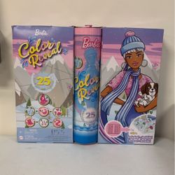 Barbie Color Reveal Advent Calendar,25 Surprises Include Color Reveal Doll 