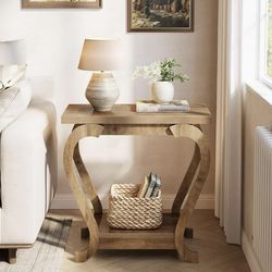 Narrow Wood side table
