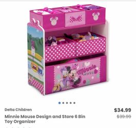 Minnie Mouse Toy Organizer/ Disney/ Minnie Mouse/ Kids/ toys/ baby/ furniture/ organizer/ New