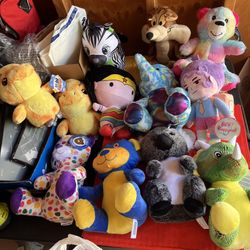 12 Brand New Assorted Plushes 