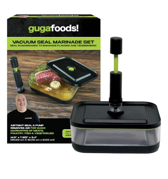 Firm On Price. Guga Foods Vacuum Seal Marinade Set, Airtight Food Containers for Flavorful and Tender Meals