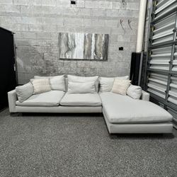 West Elm White Tone Sectional 