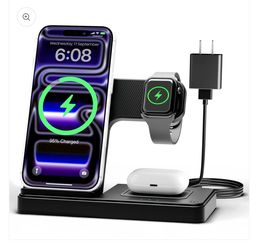 Getpals 3-in-1 Wireless Charger for iPhone, Apple Watch & AirPods - $15