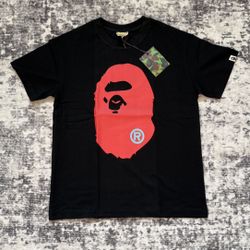 Black On Red Bape Head Tee-shirt