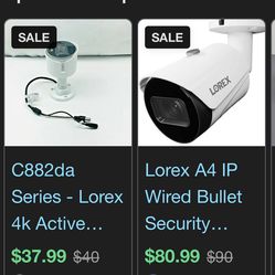 Lorex 4k Bullet Cameras w/Active deterrence- Used