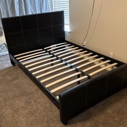Full Size Bed Frame (leather)