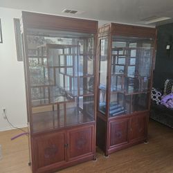 2 Antique Showcases