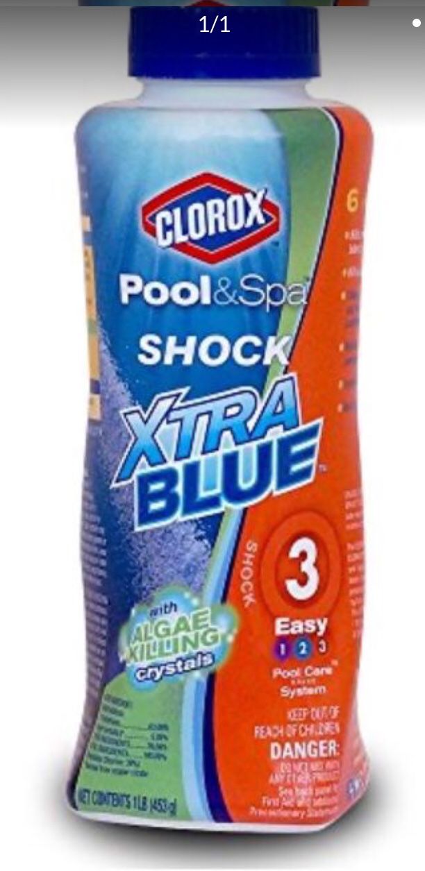 Clorox Pool&Spa Shock Xtra Blue 1-Pound 33030Clx Easy Open And Pour Bottles