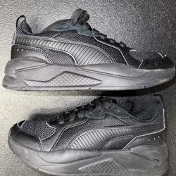[372920 01] NEW KID'S PUMA X-RAY JR PUMA BLACK DARK SHADOW PK31 size 5