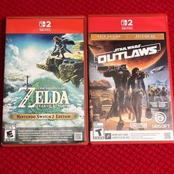 Nintendo Switch 2 Games. The Legend Of Zelda Tears Of The Kingdom, Star Wars Outlaws. Nintendo Switch 