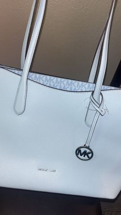 Michael Kors Light Blue Leather Tote Bag