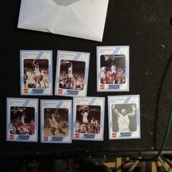 7 Authentic Micheal Jordan  College  Cards 