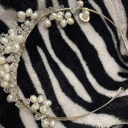 Wedding Veil Pearls Sparkly Beads 