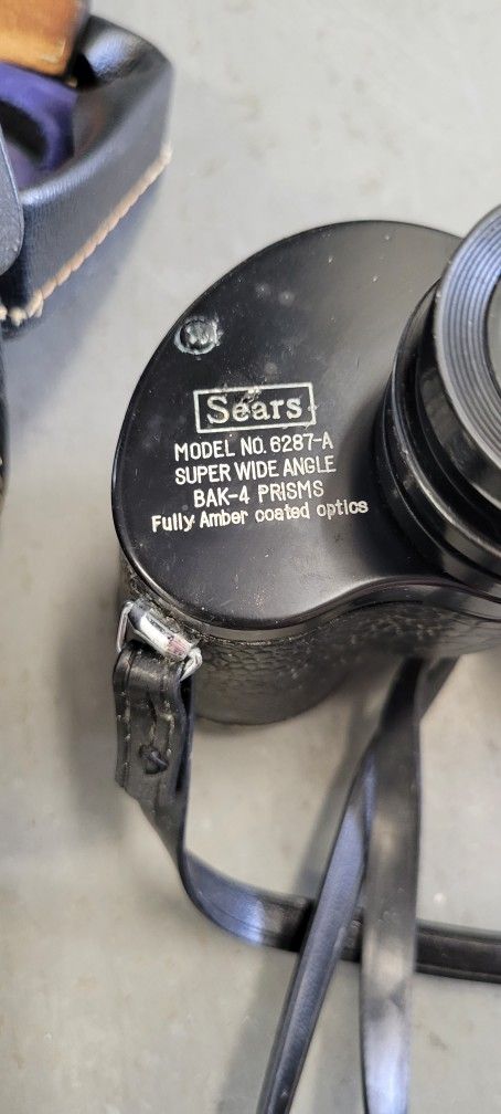 Sears Discoverer 7x35 Binoculars Model 6287 A Super Wide Angle 657
