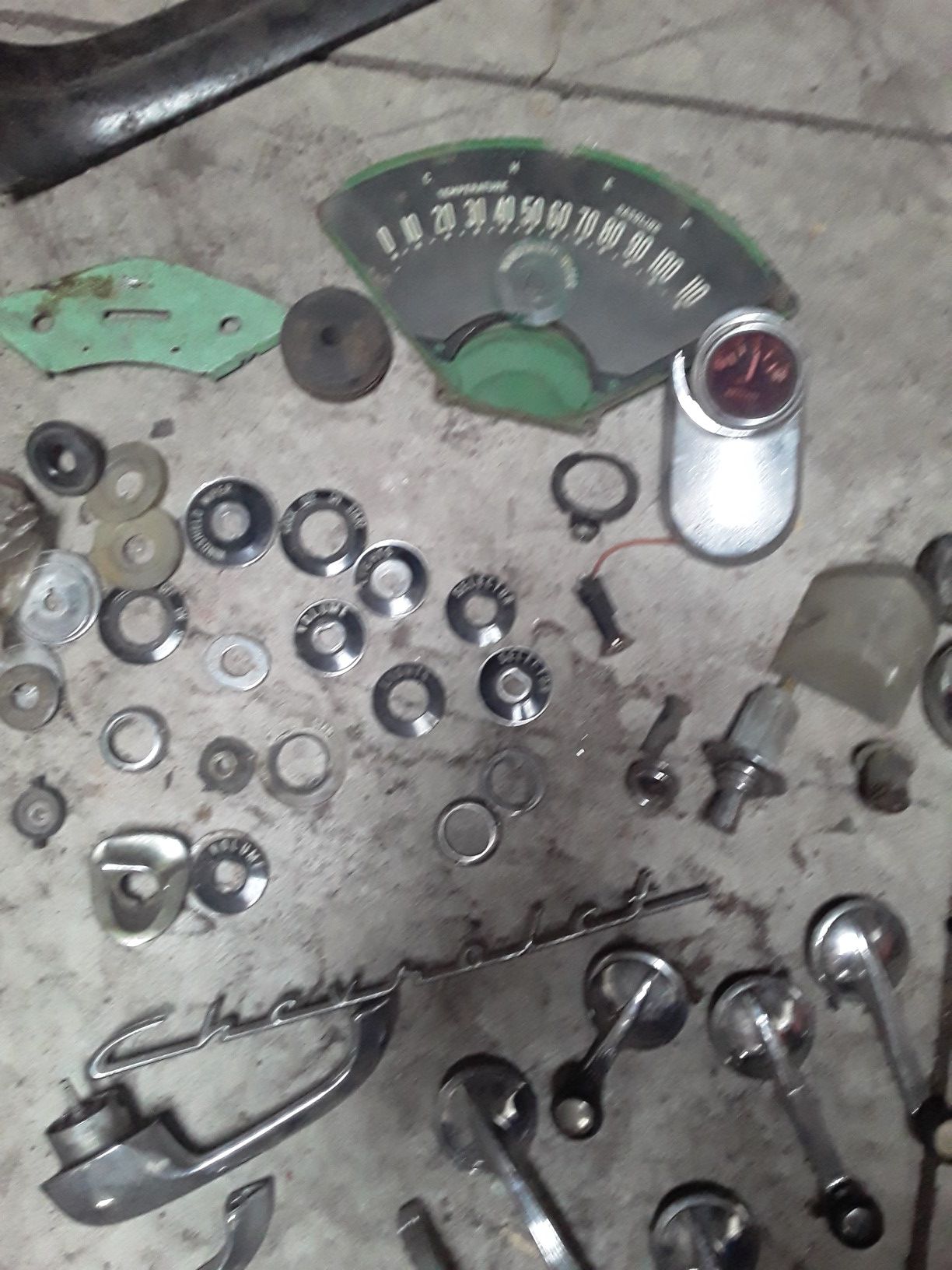 Lots of misc parts for a 56 sedan chevy