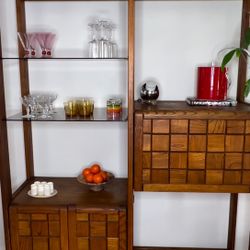 Antique MCM Brutalist Wall Unit