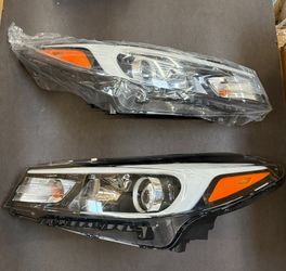 Pair Headlights Assembly 2017 2018 Kia Forte Forte5 Halogen W/o LED Left Right Side Headlamps