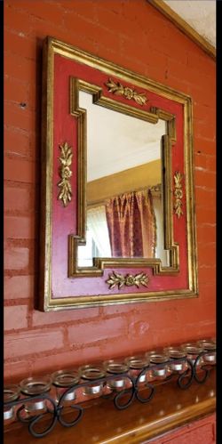 Wood Italian Vintage Mirror