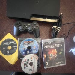 PS3 Slim 120 Gig W Control And Games 