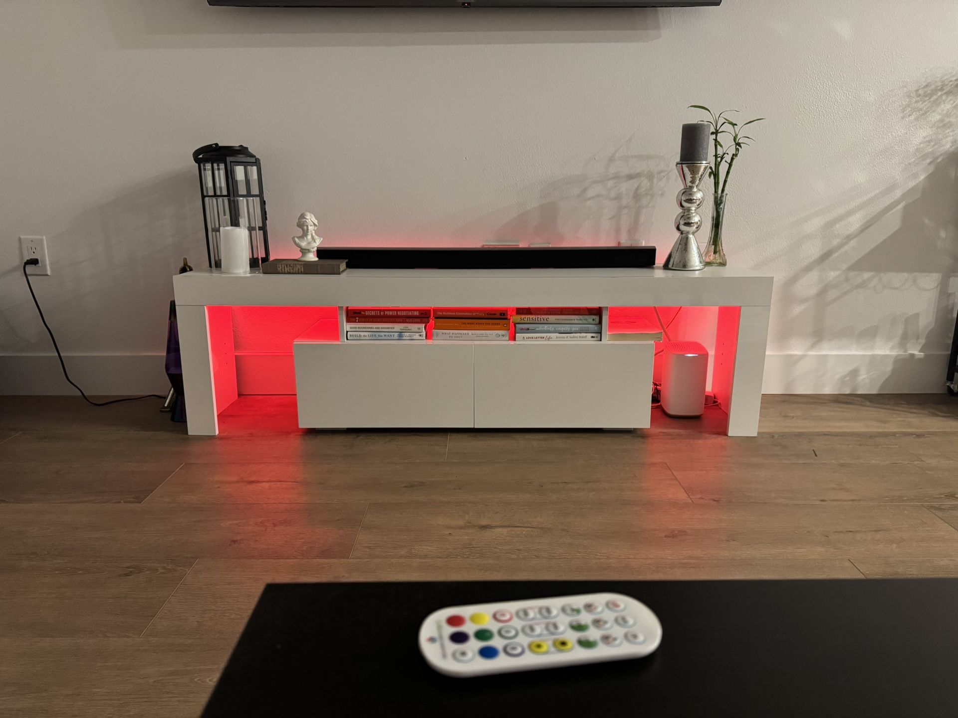 White TV Console