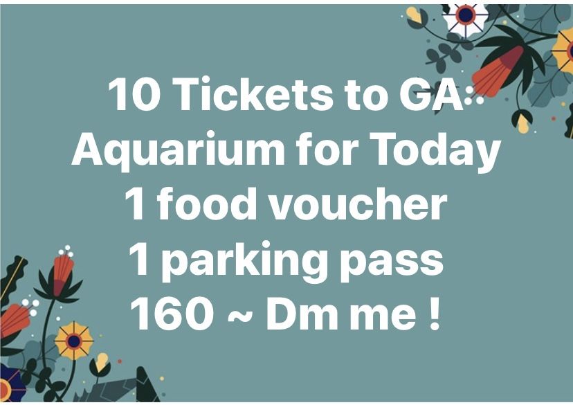 Aquarium Today!!! 10 Tickets 🎫