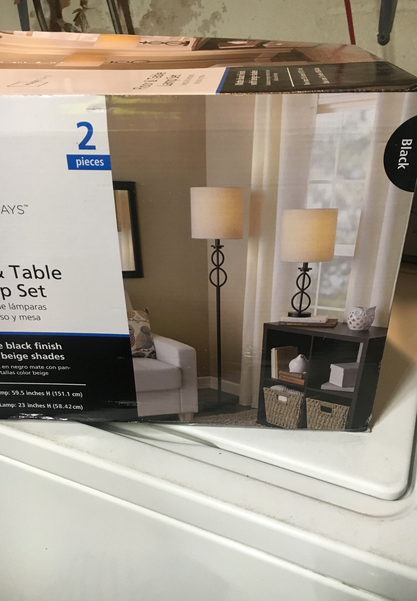 Floor & table lamp set
