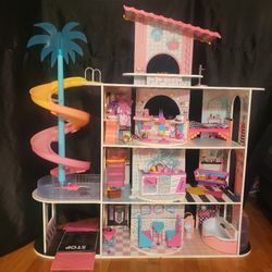 lol Wooden Doll House With Tons Of Accessories