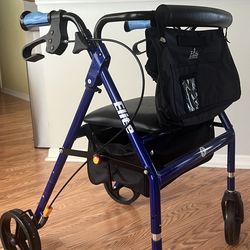Rolling walker with seat and storage like NEW!