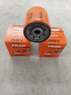 2 Fram Oil Filters #PH3614 Brand New