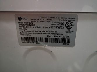 LG DLHC1455W Electric Dryer