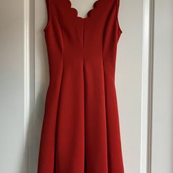 Red Sweetheart Dress With Pockets