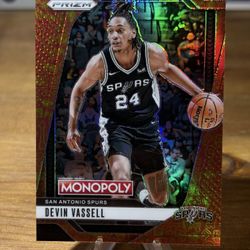 #74 Devin Vassell 2024-25 Panini Prizm Monopoly - Millionaire Club Prizms #/1499