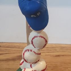 Figurine - Stacked Baseballs - Ceramic (7.5"H x 2.5"W)