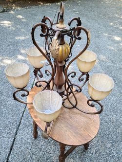 Wrought iron chandelier 