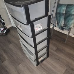 2 Sets Of Plastic Drawers