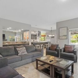 3 Pieces Sofa With Center Table 