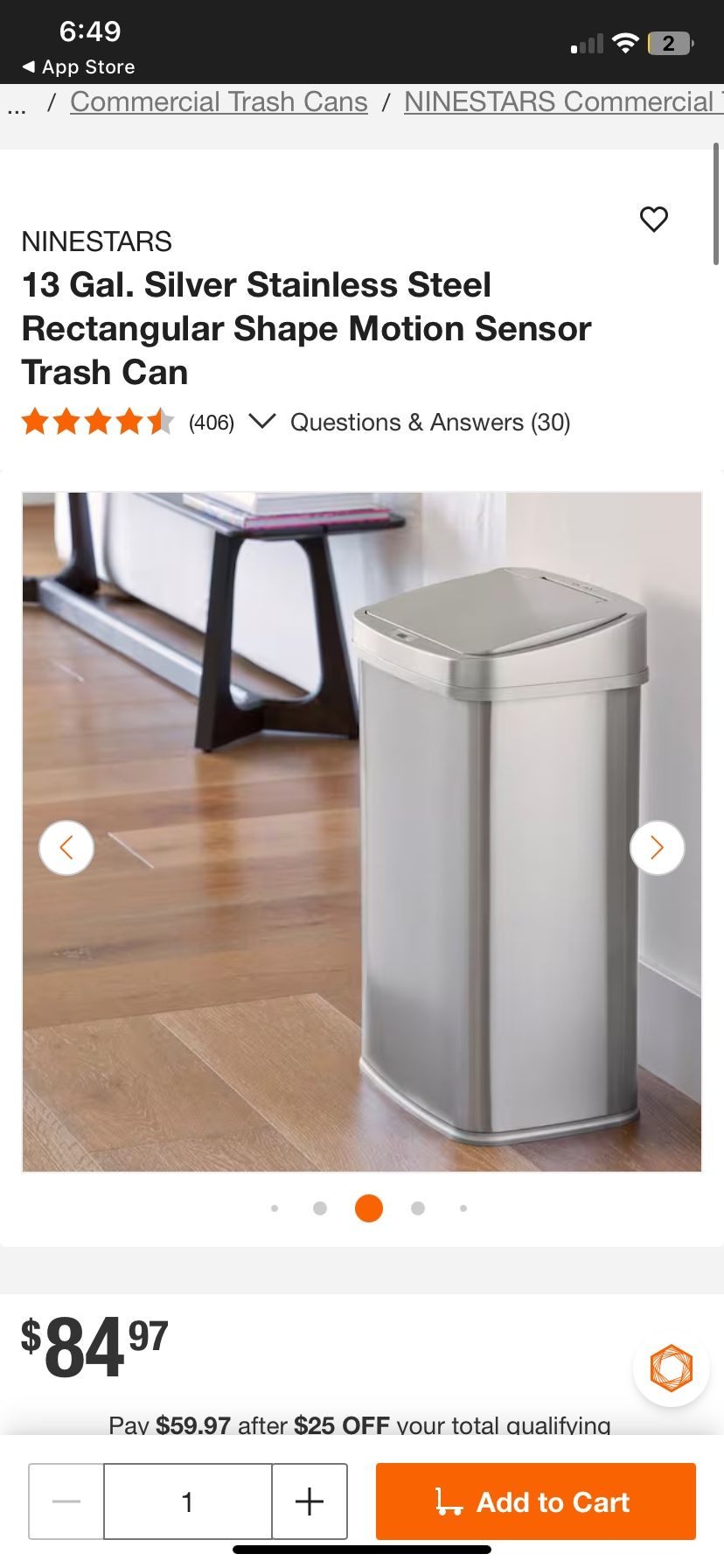 Motion Sensor Garbage Can