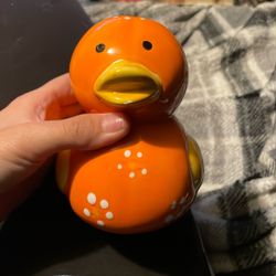Glass Rubber Ducky Piggy Bank