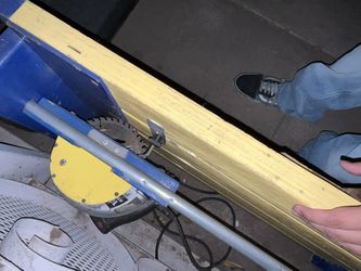 Yellow Blue And Grey Table Saw