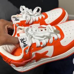 Completely Clean Bape Orange White 10.5