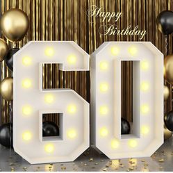 Large Light Up Numbers 60