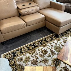 Sofa With Reversible Chaise On Sale & Drop Down Table 