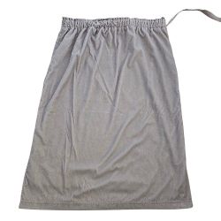 Loft dove gray lined midi pencil skirt with elastic waist, L. EUC.