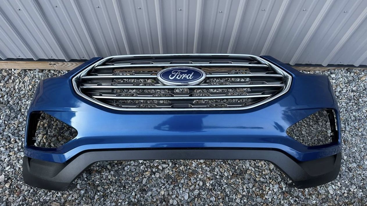 FORD EDGE BLUE FRONT BUMPER ORIGINAL 2019 2020 2021 2022 2023 2024 2025 + LOWER VALANCE + RADIATOR GRILLE + EMBLEM