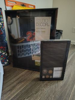 Shadowbox Display Coin Case Keepsake Military Frame Art Decor