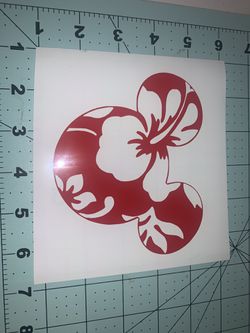 Mickey Mouse ahola flower decal