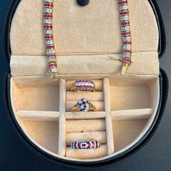 Red White And Gold Jewelry 