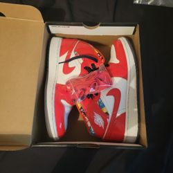 Jordan 1 Mid Red Se Gs 